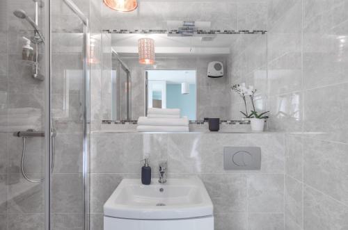 A bathroom at Spacious 2-Bedroom Apartment near O'Connell St