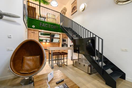 ALG310B - Amplio y moderno Loft con terraza privada en Madrid - Alquiler temporal