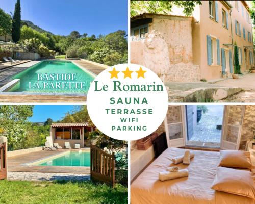 Le Romarin - Piscine, Sauna et Vue - Charme Provençal Authenticité - Bastide La Parette