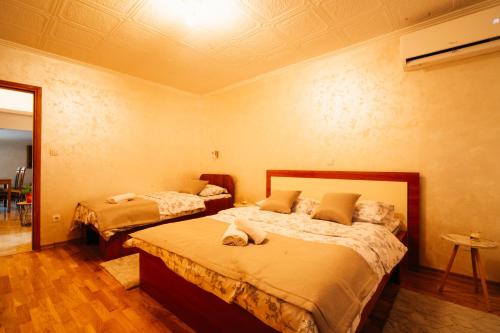 a bedroom with two beds in a room at Grahovo Lake in Čelina