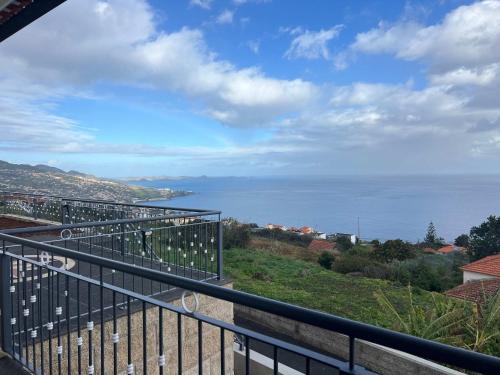 a view of the ocean from a balcony at Villa Vieira Ocean View in Gaula