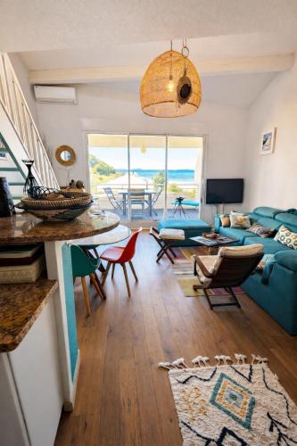 T3 Duplex Cosy , vue mer, terrasse, 5 min mer