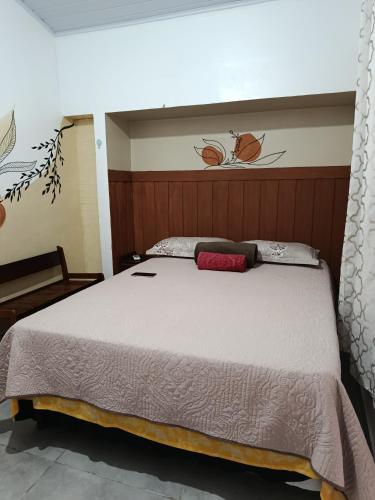 a bedroom with a large bed with at Pousada Pedra das Amazonas in Parintins