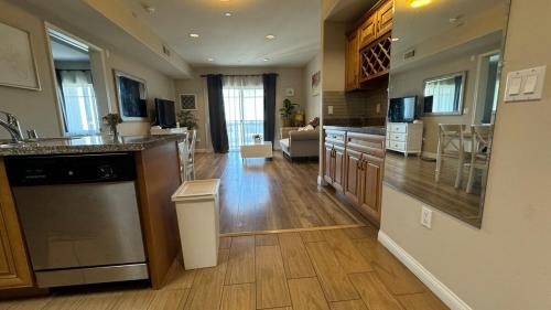 a kitchen with a sink and a counter top at Modern 2BD Apartment with 2 Baths in Alhambra in Alhambra