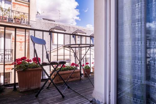 Balkón nebo terasa v ubytování Hotel du Lys