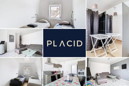 a collage of photos of a bedroom and a living room at Le refuge de Gavrelle - Maison 6 lits, Wifi in Gavrelle