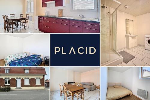 a collage of photos of a kitchen and a house at Le logis de Gavrelle, maison 4 lits, Wifi in Gavrelle