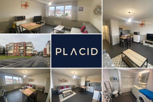 a collage of photos of a apartment at L'Héloïse, studio à Arras en résidence sécurisée in Arras
