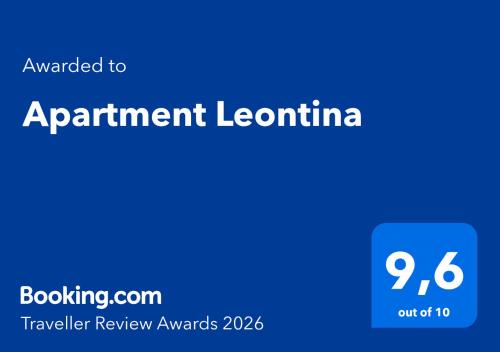 a blue sign with the words appointment leontina on it at Apartment Leontina - with Air Conditioning and Summer Card in Kaprun