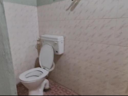 a bathroom with a white toilet in a room at Sharvati Backwater Homestay in Haldipur