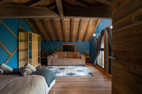 Chalet Bellevue, piscine intérieure, spa, vue lac