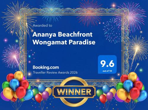 an invitation to an annual banquet with balloons and fireworks at Ananya Beachfront Wongamat Paradise in North Pattaya