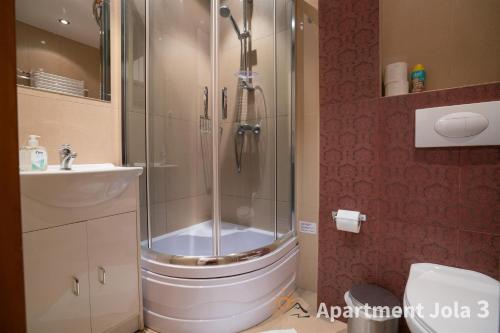 Kúpeľňa v ubytovaní Apartamenty Jola