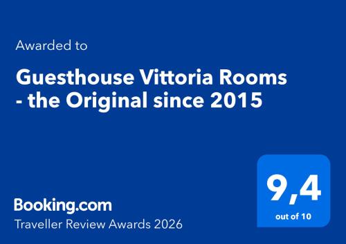 a blue sign with the text unavailable toutschekus vittoria rooms the original at VITTORIA ROOMS GuestHouse - the Original since 2015 in Genoa