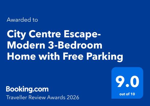 a screenshot of a city centre escape modern bedroom home with free parking at Award Winning Stay- King Bed- Free Parking- Fast WiFi- Central in Birmingham