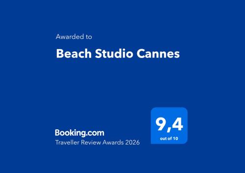Certifikat, nagrada, znak ali drug dokument, ki je prikazan v nastanitvi Beach Studio Cannes