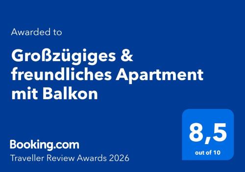 a blue sign that readsgogo employees and franchises appointmentmt ballinson at Großzügiges & freundliches Apartment mit Balkon in Pachten