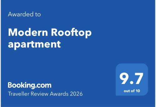 Certificat, premi, rètol o un altre document de Modern Rooftop apartment