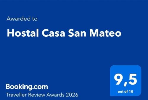 a screenshot of the hospital casa san mateo website at Hostal Casa San Mateo in León