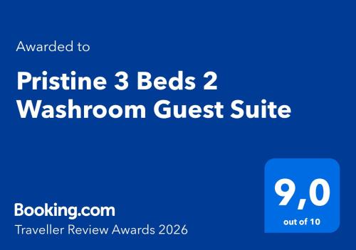 a blue sign with the words sunshine beds wasatch guest suite at Pristine 3 Beds 2 Washroom Guest Suite in Surrey