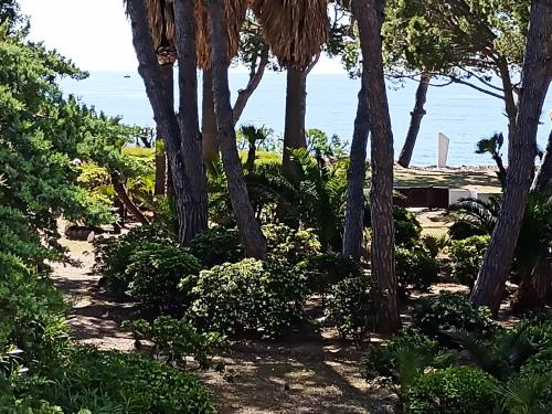 Appartement dans résidence sécurisée avec terrasse vue mer et accès direct plage