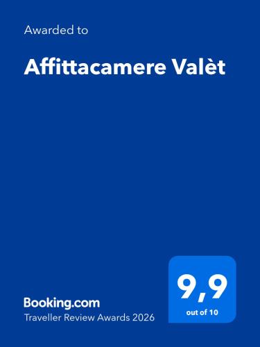 a screenshot of a phone screen with a blue at Affittacamere Valèt in San Marzano Oliveto