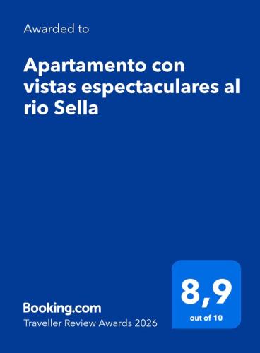 a screenshot of a cell phone with the text applied to anendarzona con v at Apartamento con vistas espectaculares al rio Sella in Ribadesella