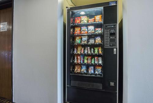 a refrigerator filled with lots of food and drinks at Motel 6-Marshalltown, IA in Marshalltown