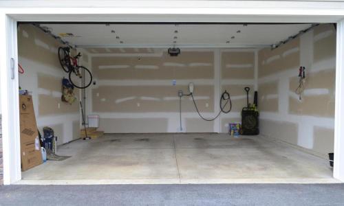 an empty garage with a room with a wall at Perfect Family Getaway! Steps from Attractions in Hummelstown