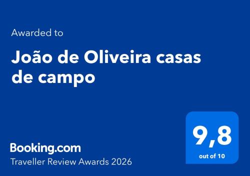 a screenshot of a cell phone with the textouched to jota de oliva at João de Oliveira casas de campo in Santo António