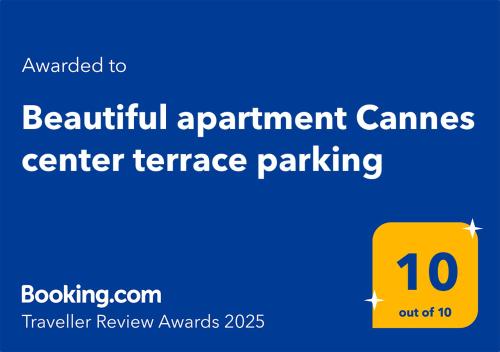 Beautiful apartment Cannes center terrace parking