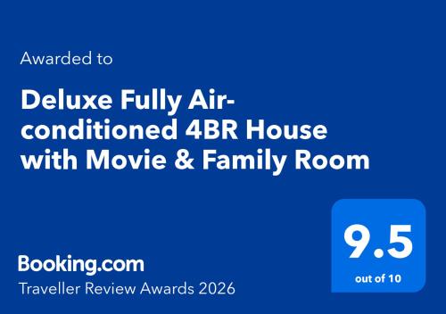 a flyer for a fully furnished house with movie and family room at Deluxe Fully Air-conditioned 4BR House with Movie & Family Room in Burpengary