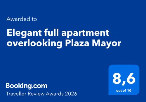 Elegant full apartment overlooking Plaza Mayor