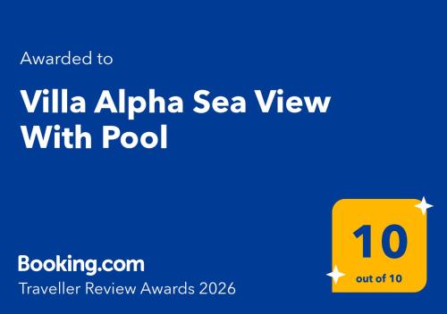 Villa Alpha Sea View With Pool