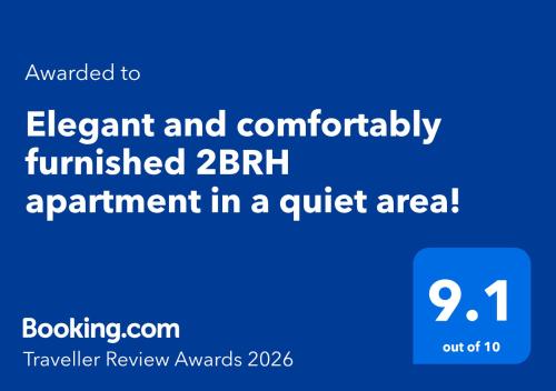 a screenshot of a screen with the text emailed to element and comfortable furnished at Elegant and comfortably furnished 2BRH apartment in a quiet area! in Dubai