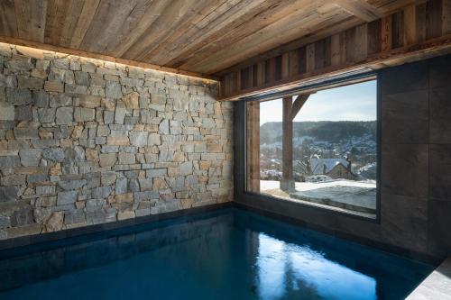 Sorelle Chalet, spa, indoor pool, lake view