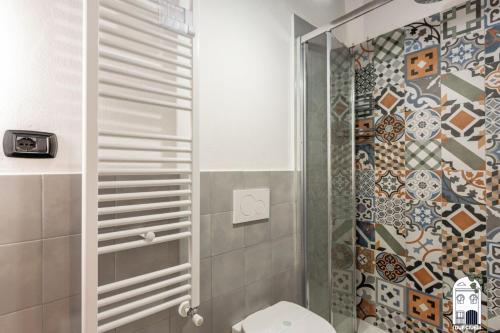 a bathroom with a shower and a toilet at I due Ciueli in Pescia