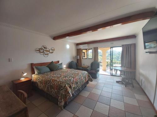 a bedroom with a bed and a living room at Crayfish Inn no.8 in Ramsgate