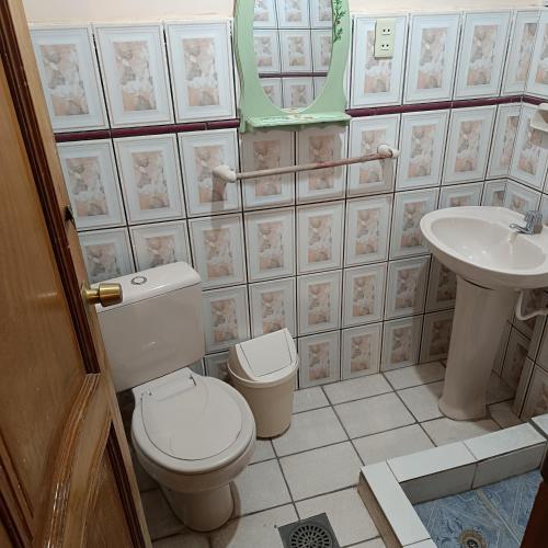 un bagno con WC e lavandino di Palacio Asteria a Torotoro