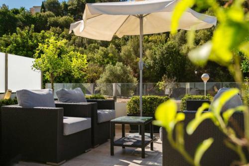 Modern two-floor apartment with sauna