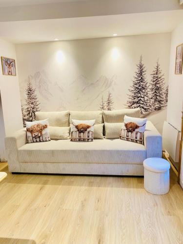 appart 4 personnes - séjour cosy à la montagne
