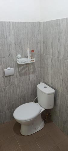a bathroom with a white toilet in a room at Dhika Adventure DPS in Denpasar