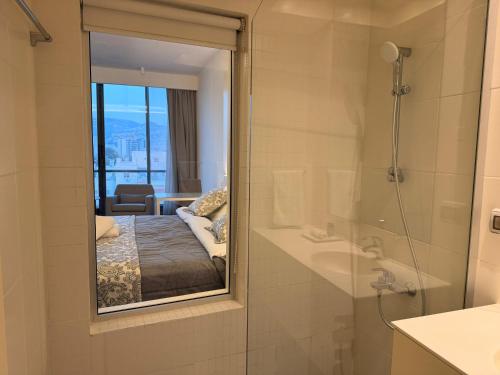 Koupelna v ubytování Unit For Living