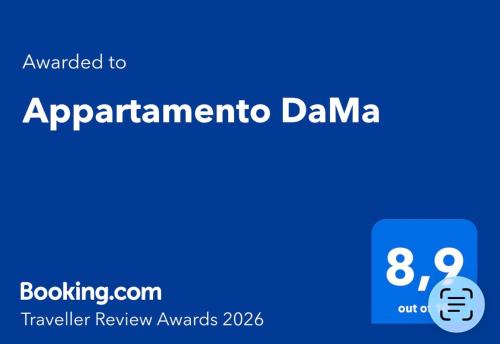 a blue sign with the words augmented darma on it at Appartamento DaMa in Popoli