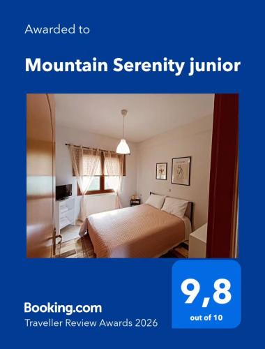 a picture of a bedroom with a bed in a room at Mountain Serenity junior in Konitsa