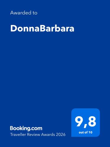 a screenshot of a cell phone with the text donate barbara at DonnaBarbara in Vernazza