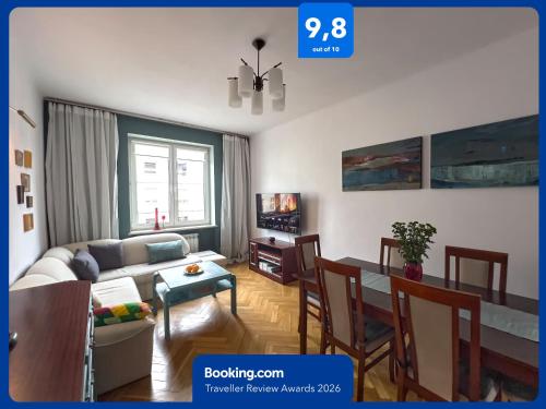 Apartament Sienkiewicza, parking, 2 sypialnie, klimatyzacja, 24h kod, 200m od PKP, FVAT