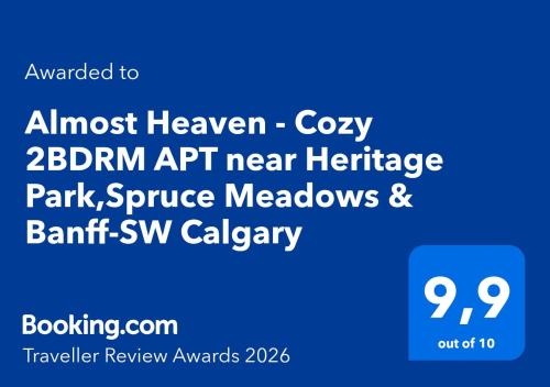a screenshot of an emailed invitation to an almost heaven cozy art near residence at Almost Heaven - Cozy 2BDRM APT near Heritage Park,Spruce Meadows & Banff-SW Calgary in Calgary