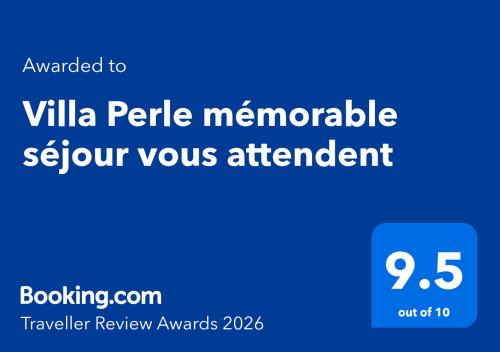 a screenshot of a cell phone with the text emailed to villa perille memorable at Villa Perle mémorable séjour vous attendent in Tétouan