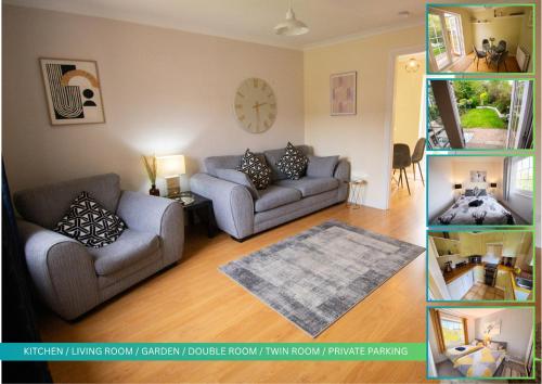 a living room with a couch and a table at Inverness Holiday Retreat - 2 Bedroom in Inverness
